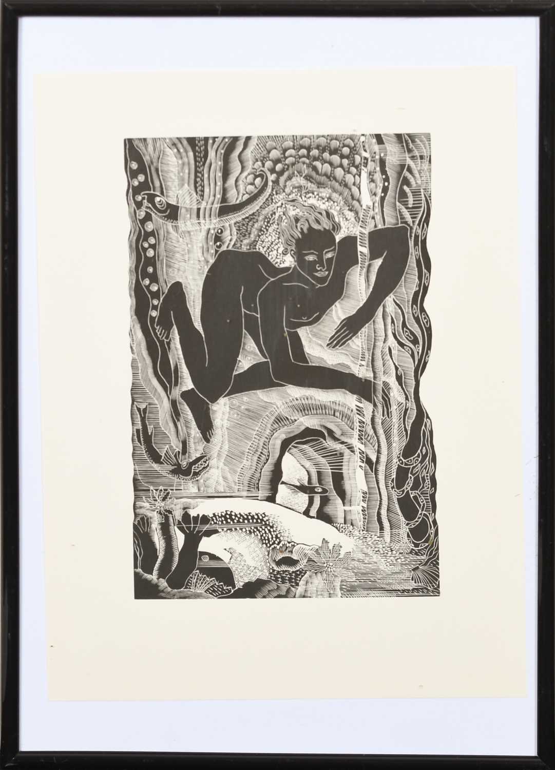 Φ Lettice Sandford (1902-1993) Leander Pulled Down Wood engraving 25.2 x 18.9cm (sheet) - Image 2 of 4