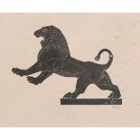 Eric Gill ARA (1882-1940) The Lion (She Loves Me Not) (P179) Signed Eric G (in pencil lower right)