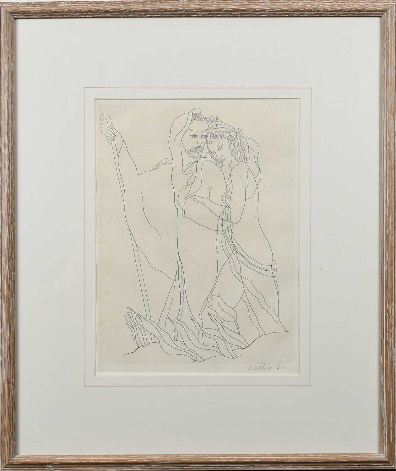 Φ Lettice Sandford (1902-1993) A couple embracing; Female nude seen from behind Two, both signed - Image 3 of 8