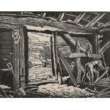 Φ Ethelbert White NEAC, RWS (1891-1972) The Wood Shed Wood engraving, 1923 16.6 x 21.7cm (image)