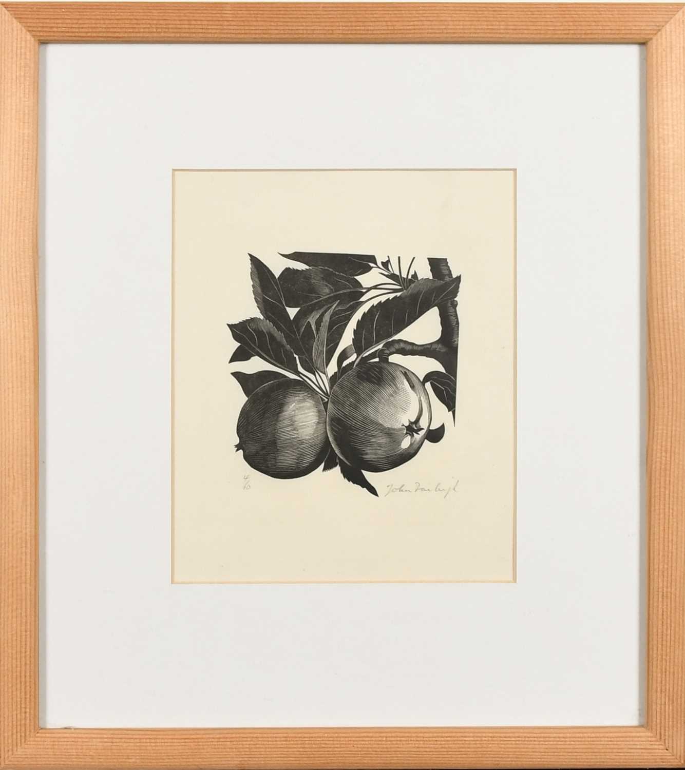 Φ John Farleigh (1900-1965) Red Moss Rose; Peaches on a branch; I was inspired to write Three, - Image 9 of 11