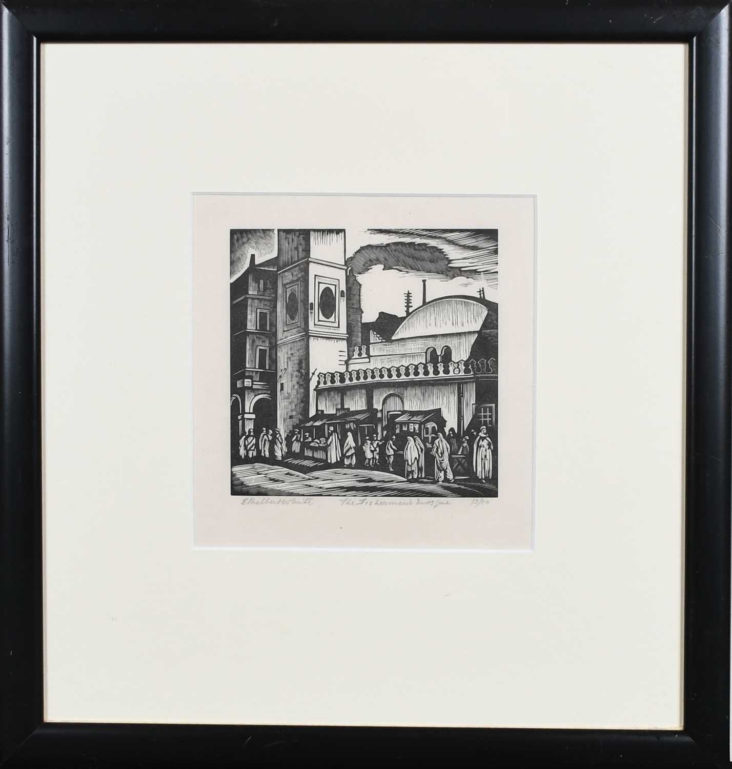 Φ Ethelbert White NEAC, RWS (1891-1972) Mosque of the Fisherman, Algiers Signed, numbered and - Image 2 of 4