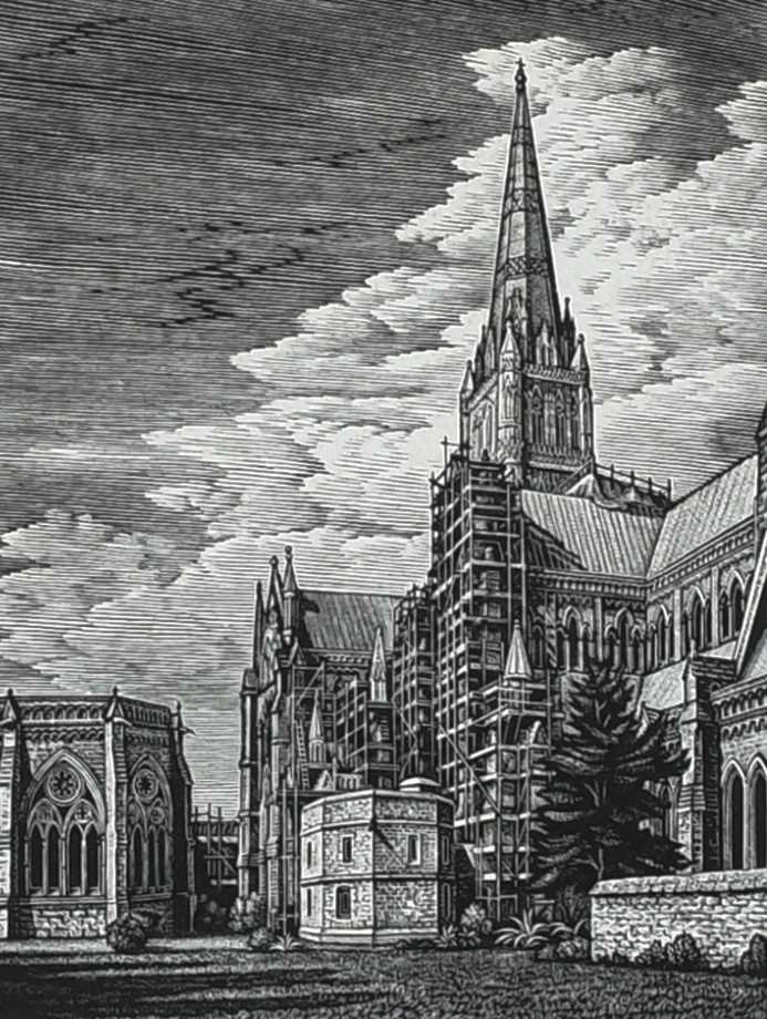 Φ Howard Phipps (b.1954) The Restoration of Salisbury Cathedral; St Ann's Gate, Salisbury Two, the - Image 2 of 8
