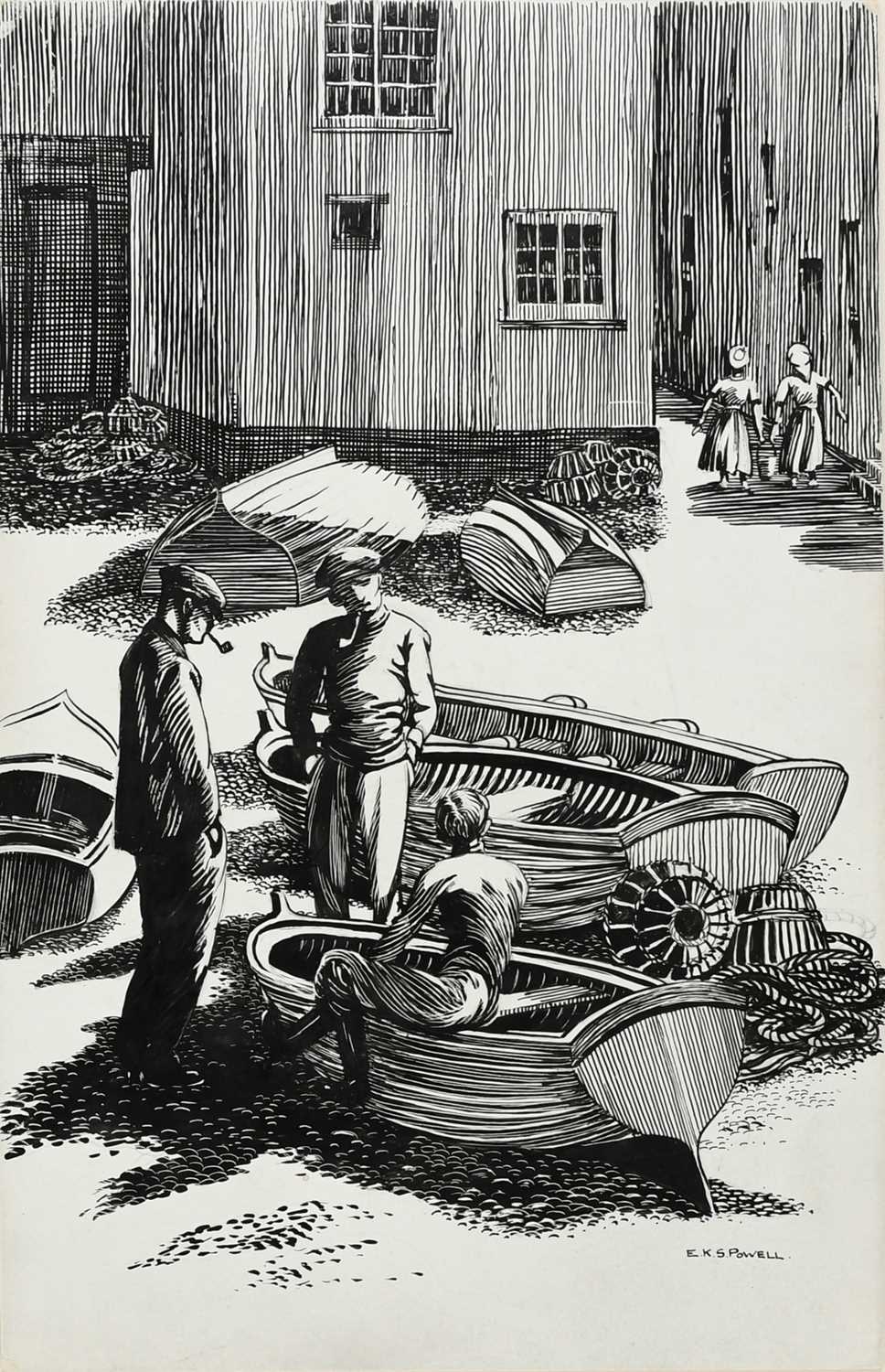 Φ Elsie Kathleen Simpson Powell (1895-1975) Out of the Rain; Swans; Chickens feeding; Cows resting - Image 38 of 40