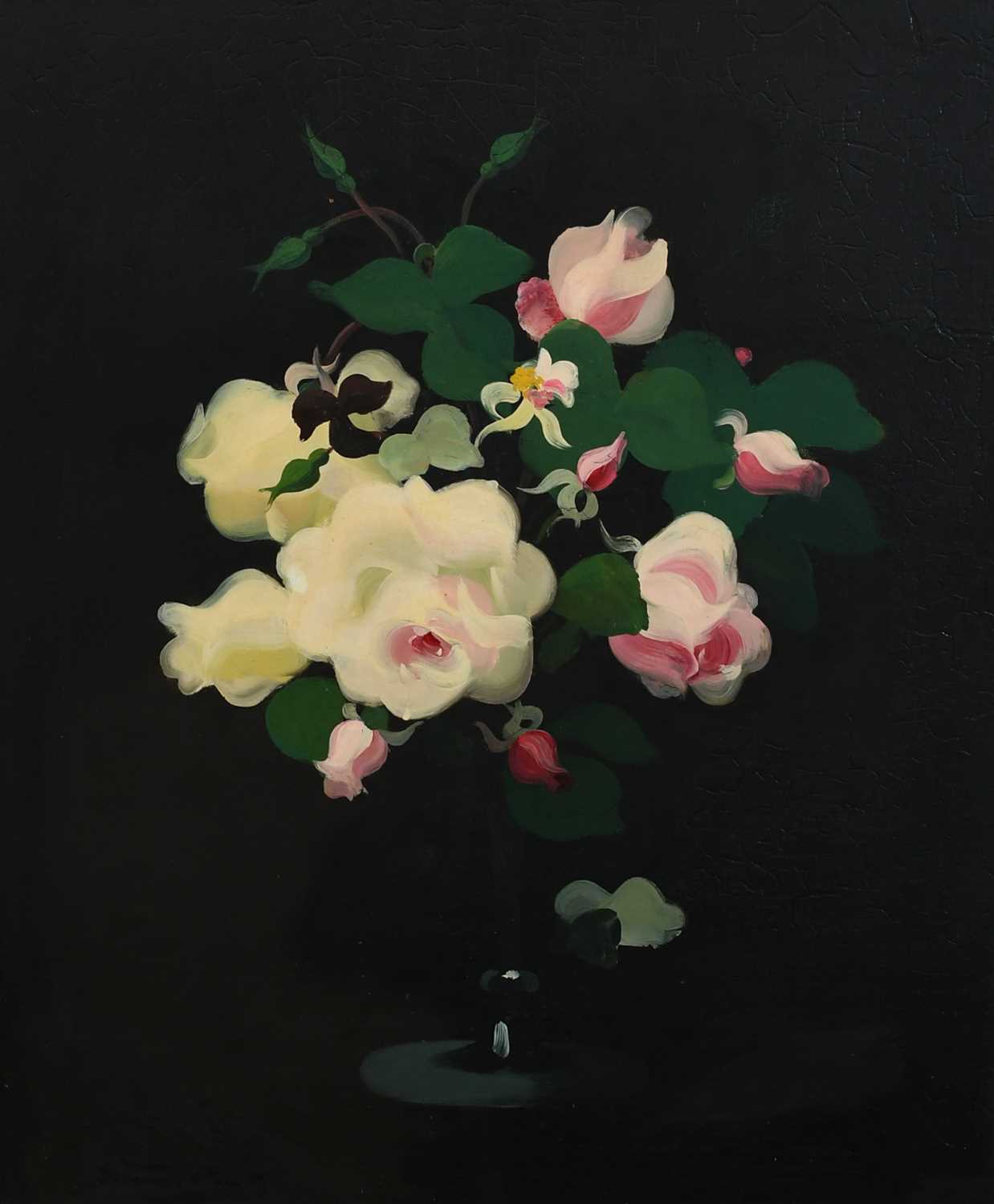 Stuart Park (1862–1933) Still life with roses in a glass vase Signed Stuart Park (lower left) Oil on