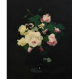 Stuart Park (1862–1933) Still life with roses in a glass vase Signed Stuart Park (lower left) Oil on