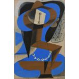 Φ Gaston Louis Roux (French 1904-1988) Femme en Bleu Signed and dated G L Roux 42 (lower right)