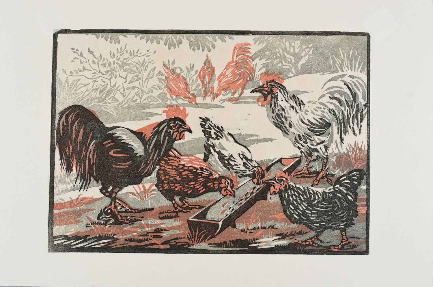 Φ Elsie Kathleen Simpson Powell (1895-1975) Out of the Rain; Swans; Chickens feeding; Cows resting - Image 15 of 40