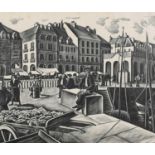 Φ Guy Malet (1900-1973) The Harbour Dieppe Wood engraving 20.7 x 25.4cm (image) Provenance: The