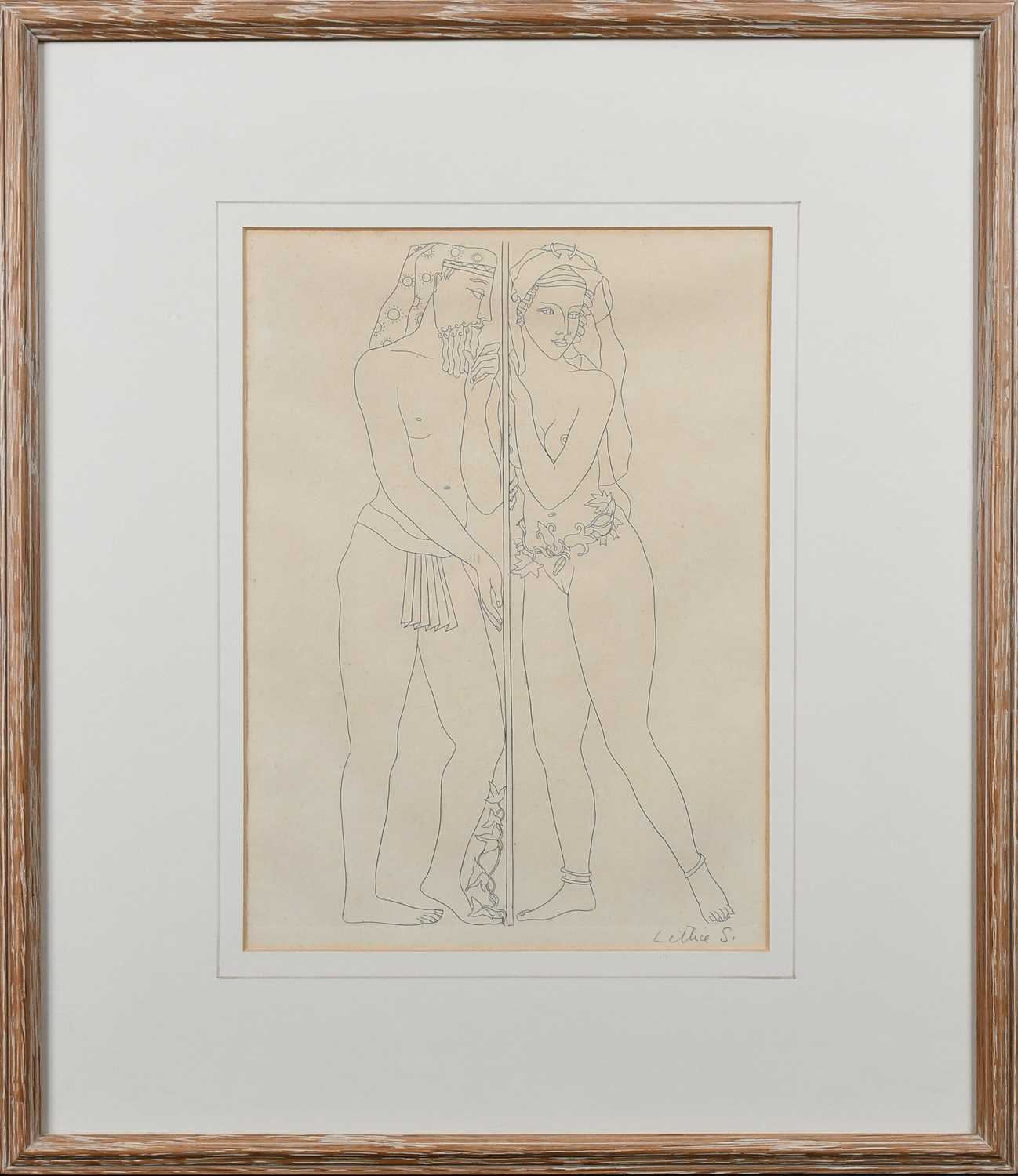 Φ Lettice Sandford (1902-1993) A nude couple standing; A couple in a landscape Two, both signed - Image 6 of 8