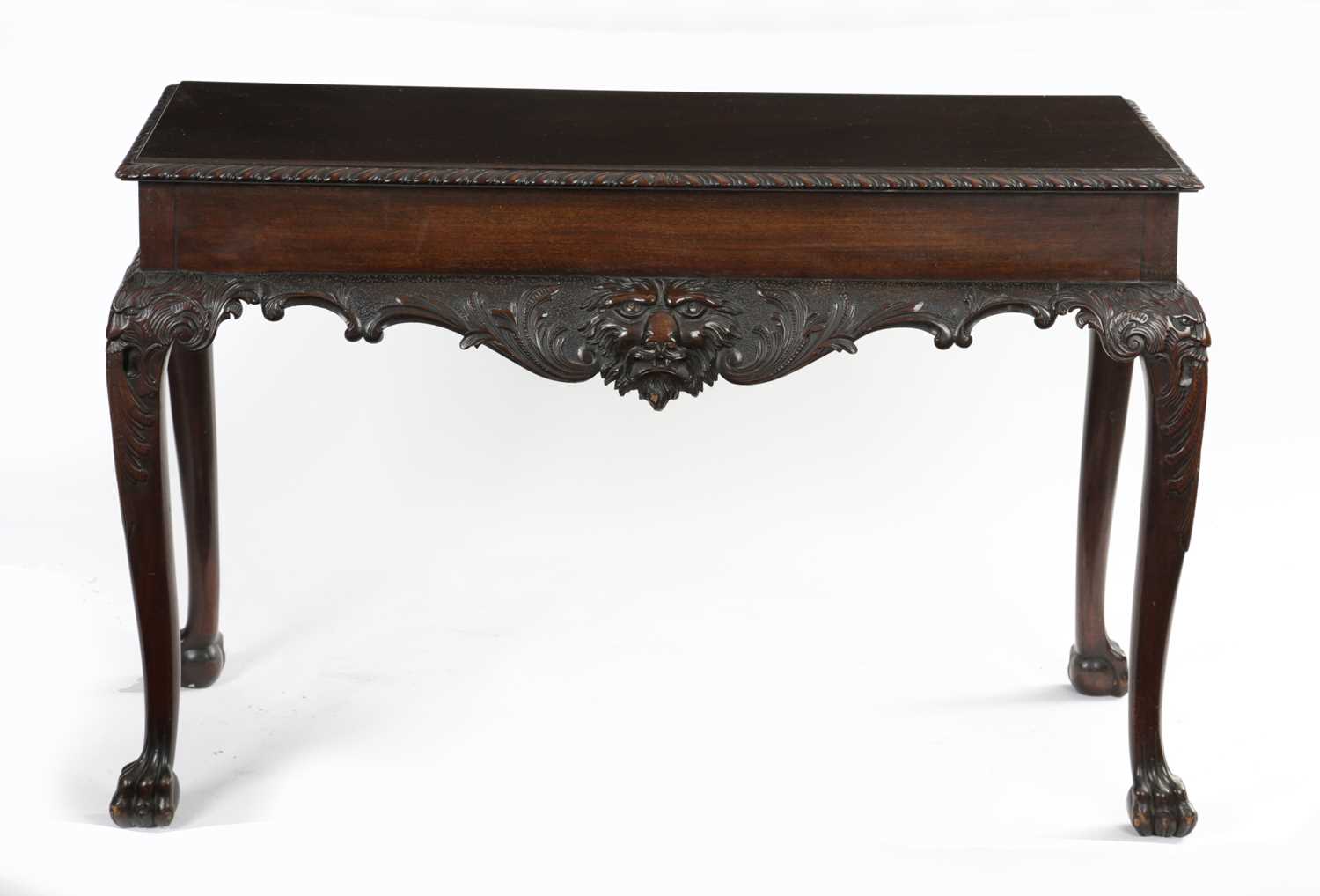 AN IRISH MAHOGANY CENTRE TABLE IN GEORGE II STYLE, LATE 19TH CENTURY the rectangular top with a - Image 5 of 8