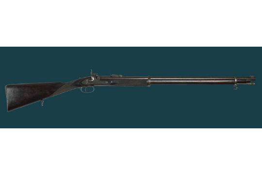 Samuel Ebrall: a .451 two-band Whitworth Volunteer percussion rifle, round barrel 32.5 in. with - Image 1 of 2