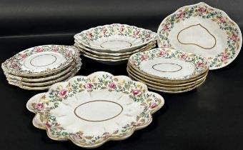 19th century Crown Derby dinnerware to include a large lidded tureen, four other tureens (one