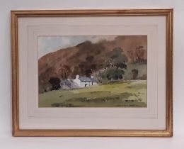 James Fletcher-Watson - (1913-2004) - Mountain Farm Nr. Wales', watercolour on paper, signed lower