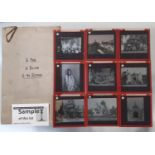 Burmah and the Burmese interest - A series of approx 30 magic lantern slides, monochrome showing a