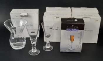Ten Dartington Crystal Glass Spark wine glasses with entwined stems (all in their original boxes), a