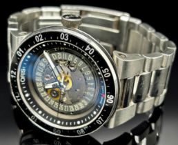 Oris. A Williams F1 Team Skeleton gentleman’s automatic wristwatch with luminous hands, black bezel,