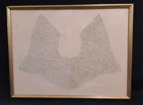 Late 19th / early 20th century Point de Gaze collar of needle lace motifs edged with cordonnet