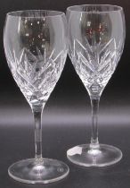 Royal Doulton Lead Crystal Wine Glasses, 12 red wine and 10 white wine, all with their original blue