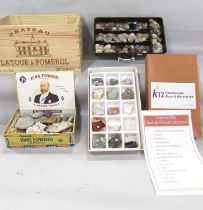 A K12 Intermediate Rock & Mineral set with indexed specimens together with an enthusiasts collection