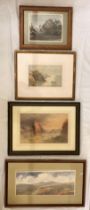 Four c.19th century watercolours, to include: William Cook of Plymouth (act.1870-1890) - 'Cornish