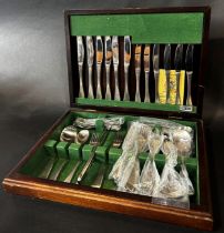 A complete Old Hall Stainless Steel canteen of cutlery by Robert Welch, for eight settings (two