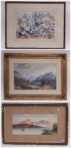 Three 19th-20th century watercolour paintings, to include: David O.P.M. Harrison - 'Pattern, Greece'