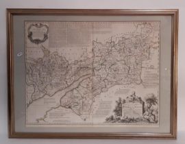(Gloucestershire) Emanuel Bowen (1693-1767) - 'An Accurate Map of the Counties of Gloucester and