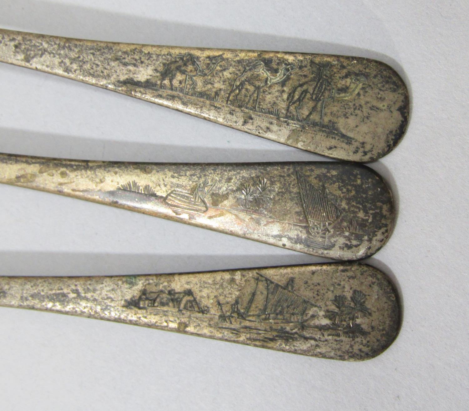 Set of six silver coffee spoons, maker Turner & Simpson Ltd, Birmingham 1957, together with - Image 4 of 4