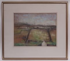 Waveney Fredrick (1921-2000) - 'The Big Field, Hebden, Yorkshire', pastel, monogrammed 'WF' (Waveney