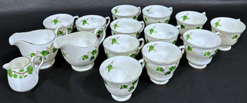 Colclough Ivy Tea/Dinner service comprising 12 dinner plates, 12 side plates further tea plates,