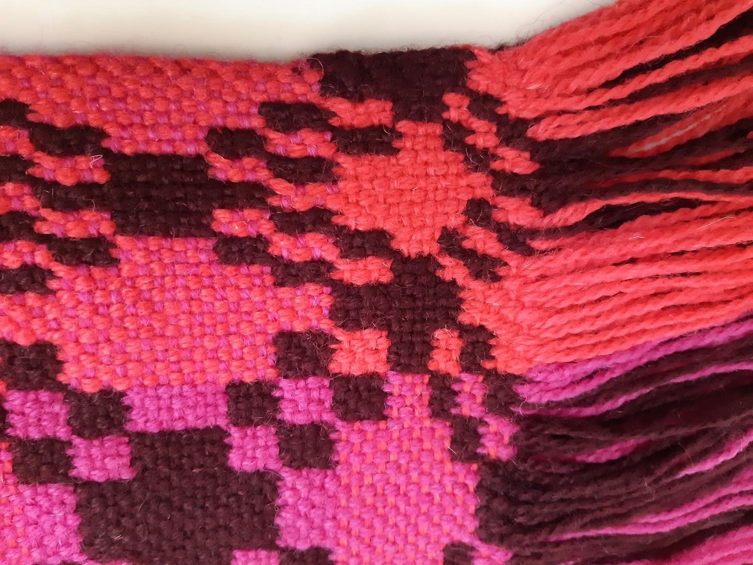 Rug/ travel blanket woven in the traditional Welsh style with ...