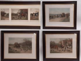 After Heywood Hardy (British, 1842-1933) - Six framed colour prints (including a three prints in one