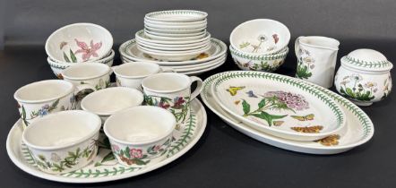 Collection of Portmeirion dinnerware comprising dinner plates, side plates, bowls, cups, etc, and