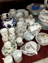 Collection of porcelain & ceramics to include Royal Doulton Pastorale and Wedgewood Santa Clara