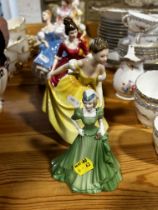 Seven Doulton figures comprising Ninette, Sharon, Autumn Attraction, Summer Serenade, Winter