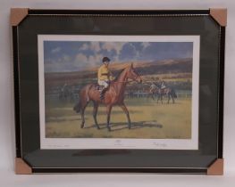 Neil Cawthorne - 'Arkle', limited edition colour print, signed below by the artist and Pat Taaffe,