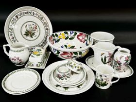 Collection of Portmeirion china to include jugs, platters, butter dish etc.