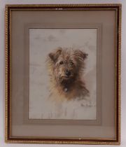 Peter Biegel (British 1913-1987) - Study of a Terrier (1933), pastel on paper, signed and dated