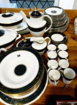 Royal Doulton Carlyle dinner service for eight comprising dinner plates, side plates, tea plates,