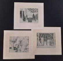 Ann Kilvington (British b.1944) - Three artist's proof etchings to include: 'Nets', 'Wheek