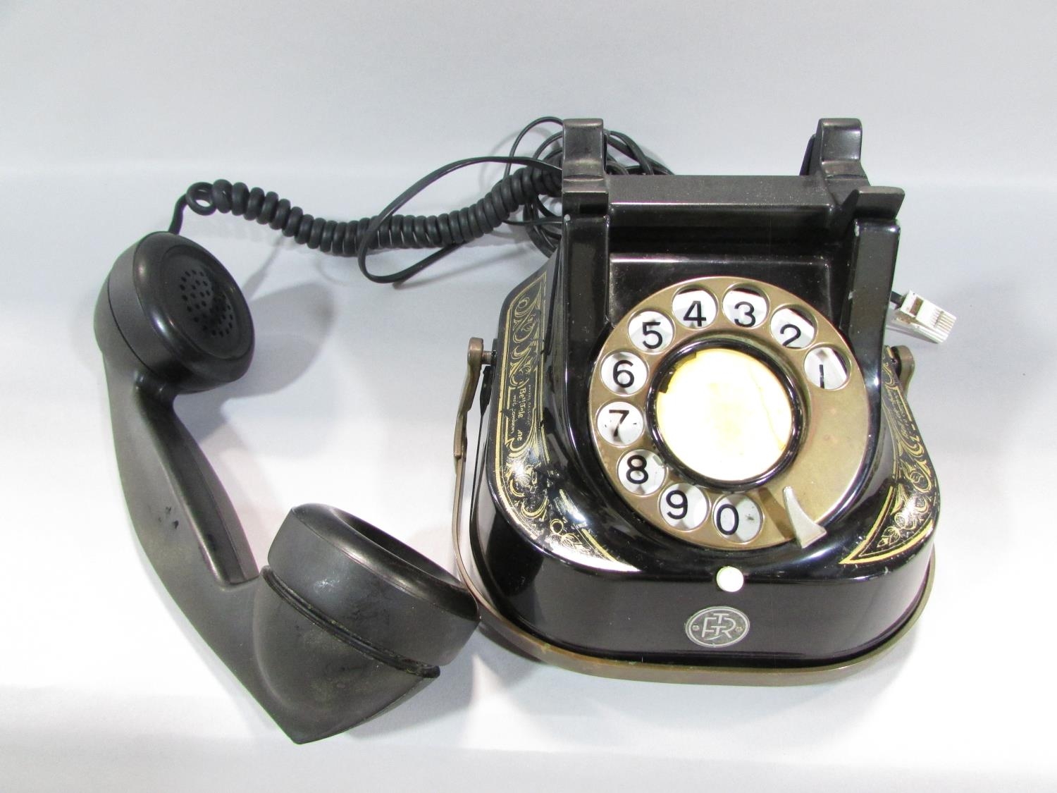 A Vintage Belgian telephone with conversion lead, an electronic illuminating magnifying glass and - Image 2 of 5