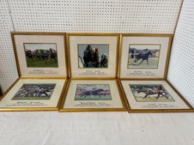 Of equestrian / horse racing interest: A collection of 17 photographic prints of race horses and