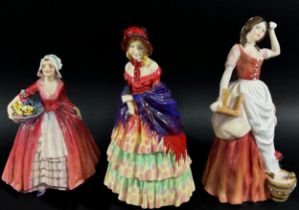 Six Doulton figures including Pantolettes, Tinker Bell, Victorian lady, etc (6)