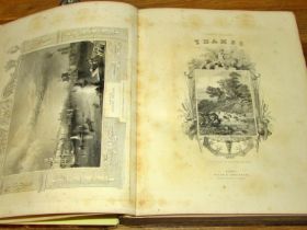 Victorian photograph album (vacant) together with Eighty Views of the Thames, Drawing Room Scrap