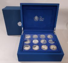 A Queens Diamond Jubilee coin set of 24 coins, Royal Mint issue in bespoke case and box with