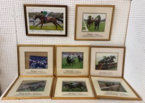 Of equestrian / horse racing interest: A collection of 17 photographic prints of race horses and