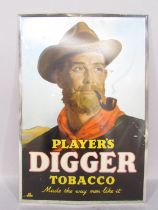 A Player’s Digger Tobacco “ Made The Way Men Like It” tin advertisement sign, 28cm x19cm.