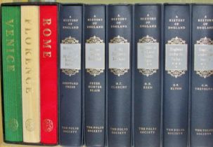 Fifteen Folio Society books to include 12 volumes of A History of England and 3 volumes relating