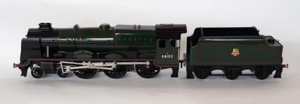 Bassett-Lowke (Leicester) 0 gauge 4-6-0 'Black Watch' 46102 3-rail electric locomotive and tender,